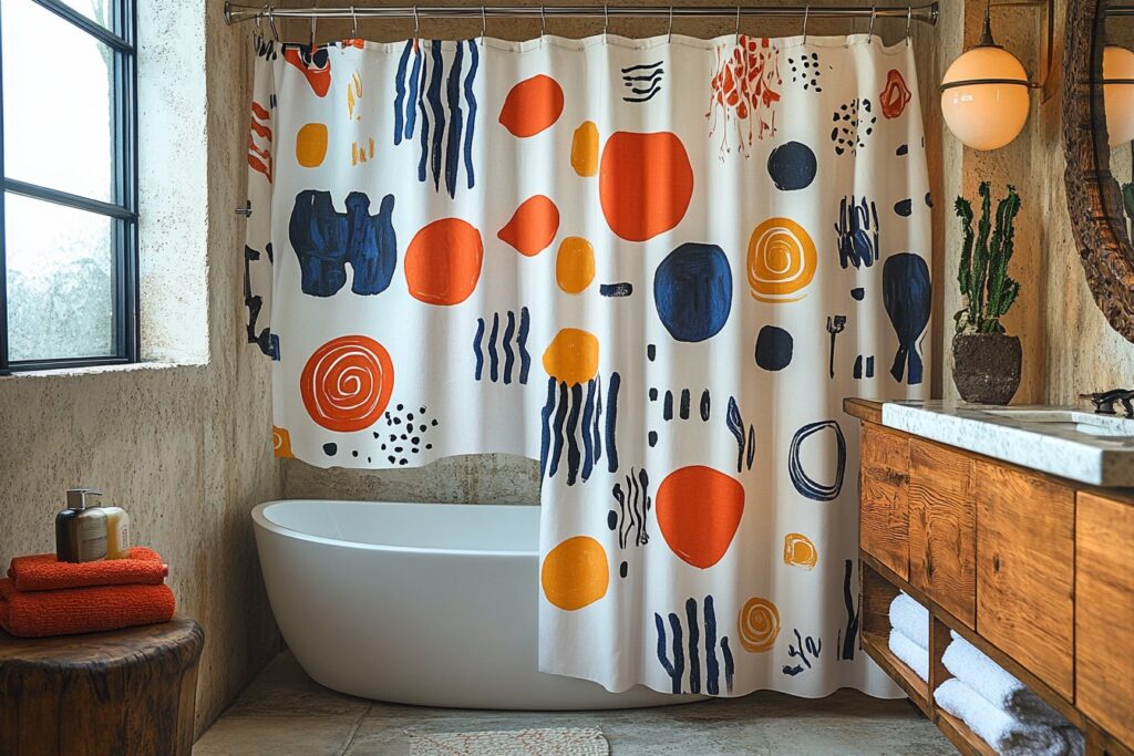 Des rideaux de douche uniques pour une salle de bain qui sort de l&rsquo;ordinaire