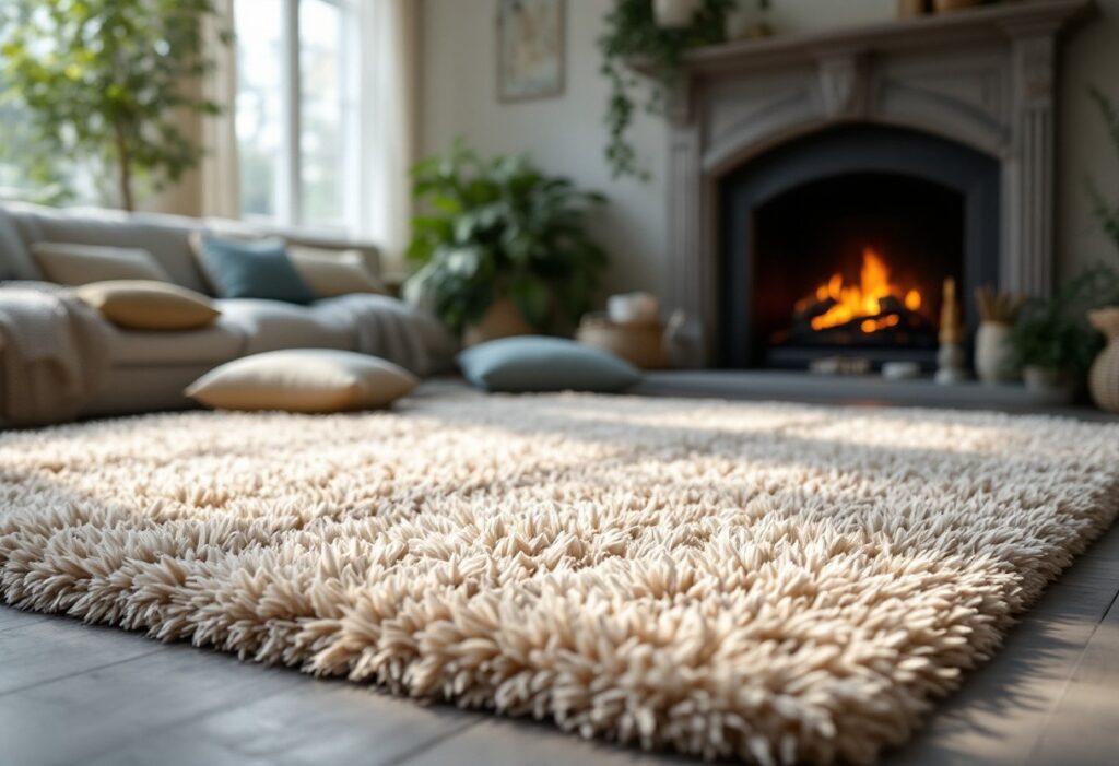 Tapis shaggy épais : confort maximal pour vos pieds