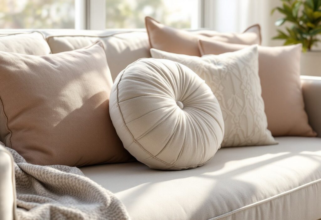 Personnalisez Vos Coussins Ronds : Couleurs, Motifs et Plus