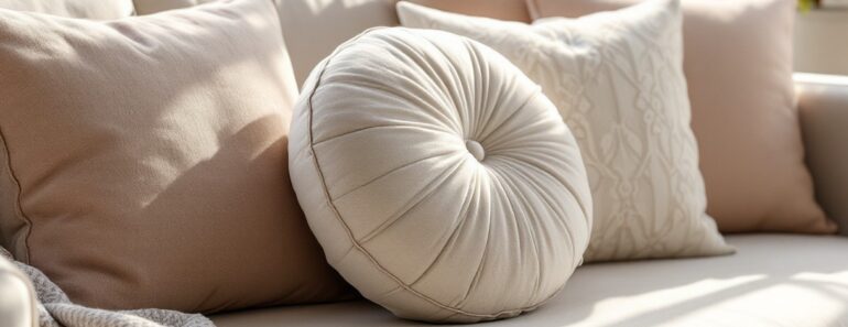 Personnalisez Vos Coussins Ronds : Couleurs, Motifs et Plus