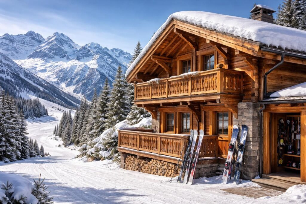 Acheter un chalet suisse en Suisse avec vue Alpes et équipements ski aux Diablerets ou Verbier